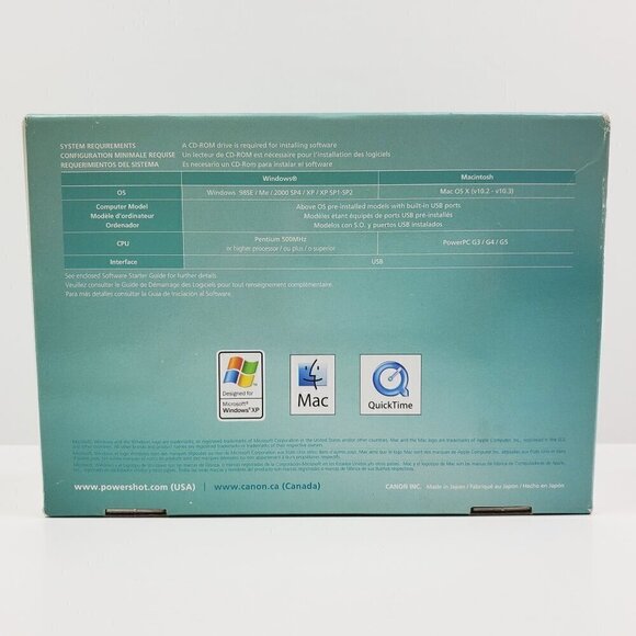 Canon PowerShot SD550 Digital Elph CB-2LU Charger Manuals, Box, Disc *No Camera* - Picture 8 of 12